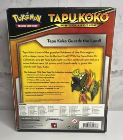 2017 RELEASE! NEW, SEALED POKEMON TCG Tapu Koko Pin Collection Factory Box - Image 2