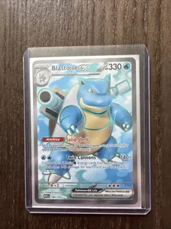 Pokemon TCG Blastoise EX Full Art 184/165 Scarlet and Violet 151 Ultra Rare - Image 1