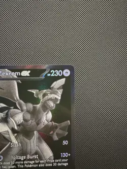 Pokemon TCG Zekrom ex 172/086 Sv: Black Bolt Black White Rare Near Mint - Image 3