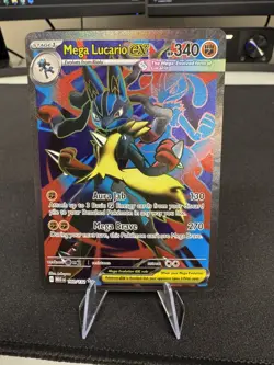 English Mega Lucario ex 160/132 Ultra Rare Full Art Pokemon Mega Evolution NM - Image 1