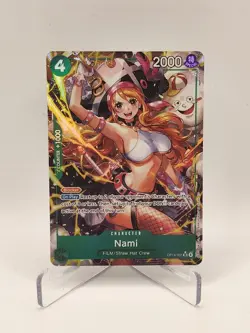 English One Piece Nami Alt Art OP14-031 The Azure Sea's Seven NM - Image 1
