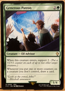 LIMITED EDITION Final Fantasy FFX Magic MtG Generous Patron Unplayed NM - Image 1