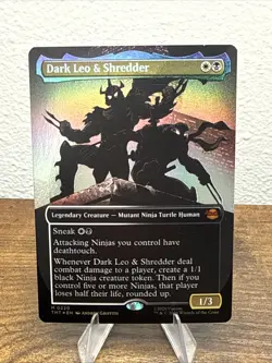 Dark Leo & Shredder (Borderless) Teenage Mutant Ninja Turtles Foil - Image 1