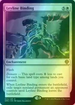 Leyline Binding FOIL – Dominaria United Promo – NM Magic MTG Enchantment Card - Image 1