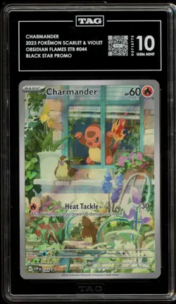 Pokemon Charmander Obsidian Flames ETB Promo SVP EN 044 TAG 10 Gem Mint - Image 1
