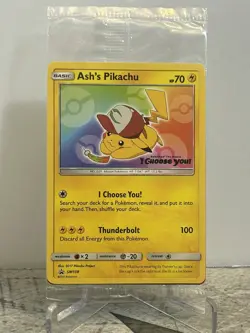 2017 Pokemon Black Star Promo Ash's Pikachu Sun & Moon Promo #SM108 (SEALED) - Image 1