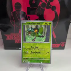 Pokemon TCG: Destined Rivals - Teal Mask Ogerpon - 026/182 (Reverse Holo) - Image 1