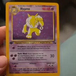 Pokemon TCG Hypno Fossil 1st Edition Holo Rare Psychic 90 HP 30 Attack 8/62 - Image 1