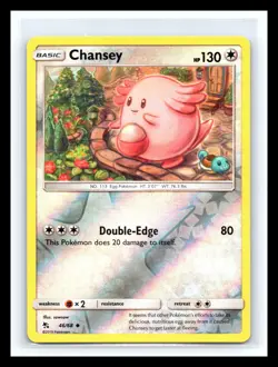 💥 2019 Pokemon SM Hidden Fates Chansey Reverse Holo #46/68 - Image 1