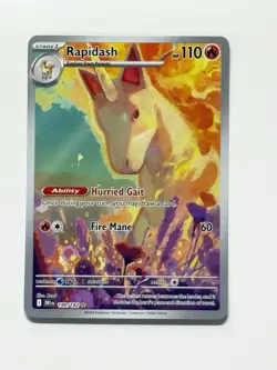 Rapidash 189/182 Full Art Holo Pokemon Sv10: Destined Rivals English Near Mint - Image 3