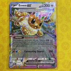Eevee EX STAMPED PROMO 075/131 - Pokemon TCG Prismatic Evolutions Card - EN/NM - Image 1