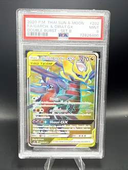 Pokemon Garchomp & Giratina GX SR AS5b 202/186 Full Art Holo Chinese PSA 9 - Image 2