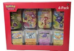 Pokemon TCG 151 Mini Tins 4 Pack + 4 Promos Sealed Sam’s Club Exclusive NEW - Image 1