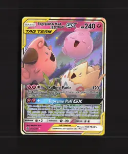 Togepi & Cleffa & Igglybuff GX 143/236 Cosmic Eclipse Ultra Rare Pokemon Card NM - Image 1