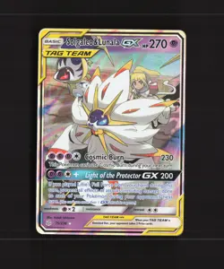 Solgaleo & Lunala GX 75/236 Cosmic Eclipse Ultra Rare Holo Pokemon Card NM - Image 1