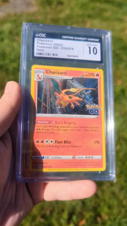 CGC Graded Mint 10, Charizard Pokemon Go Holo Card 10/078, Pokemon TCG, English - Image 2