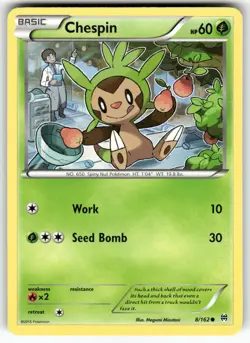 Chespin (8) XY - BREAKthrough Common Pokemon Lightly played - Image 1