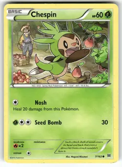 Chespin (7) XY - BREAKthrough Common Pokemon Lightly played - Image 1