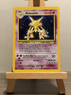 Vintage Pokemon TCG - Alakazam 1/130 Holo Rare - Base Set 2 WOTC Trading - Image 1