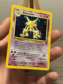 Vintage Pokemon TCG - Alakazam 1/130 Holo Rare - Base Set 2 WOTC Trading - Image 2