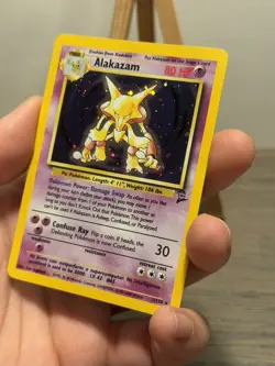 Vintage Pokemon TCG - Alakazam 1/130 Holo Rare - Base Set 2 WOTC Trading - Image 3