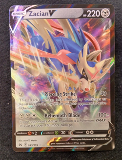 ZACIAN V 95/159 NM ~ Pokemon TCG Card: CROWN ZENITH ~ English - Image 1