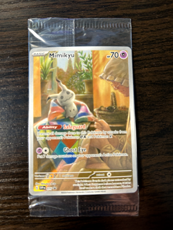 Mimikyu 075 Full Art Black Star Promo Paldean Fates Pokemon Card SEALED - Image 1