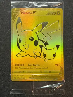 Pokemon TCG Pikachu V SWSH Black Star Promos SWSH145 Holo Promo - Sealed - Image 1