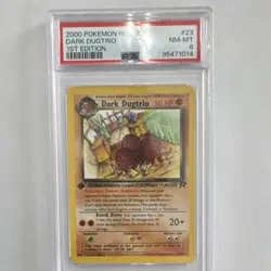 Pokemon Team Rocket Dark Dugtrio 1st Edition Rare PSA 8 23/82 2000 - Image 1