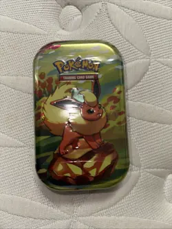 Pokemon Prismatic Evolutions Mini Tin Flareon New Sealed! - Image 1