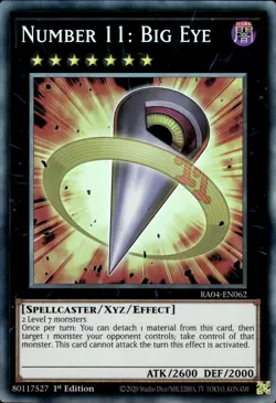 Number 11: Big Eye - Collector's Rare 1st Edition RA04-EN062 - NM - YuGiOh - Image 1