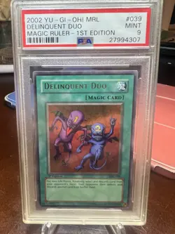 Yu-Gi-Oh Delinquent Duo MRL-039 Ultra Rare 1st Edition PSA 9 Mint - Image 1