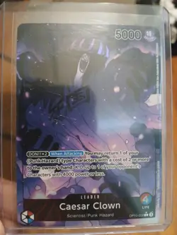 One Piece Card Game TCG Caesar Clown OP10-002 Alt Art Leader LP Condition - Image 1