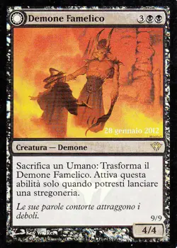 MTG 4 x Demone Famelico - Promo - FOIL - DCI - FNM - ITA - MINT NEW - Image 1
