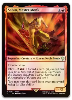 Sabin, Master Monk (Surge Foil) #57 (NM) Final Fantasy FIC Magic MTG - Image 1