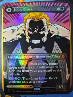 Eddie Brock / Venom, Lethal Protector M 0233 Borderless Foil Spider-Man MTG - Image 1
