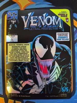 Eddie Brock / Venom, Lethal Protector M 0233 Borderless Foil Spider-Man MTG - Image 2
