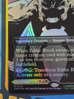 Eddie Brock / Venom, Lethal Protector M 0233 Borderless Foil Spider-Man MTG - Image 3