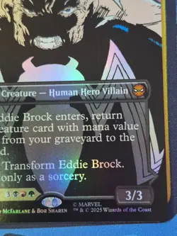 Eddie Brock / Venom, Lethal Protector M 0233 Borderless Foil Spider-Man MTG - Image 4