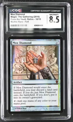 Mox Diamond (CGC NM/MINT+ 8.5) - Foil - MTG From the Vault: Relics - RareCo - Image 1
