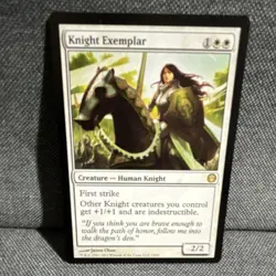 MTG - Knight Exemplar Creature Regular White English Mint Condition 2011 - Image 1