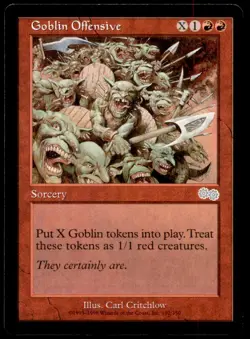 MTG Goblin Offensive LP Light Play Urza's Saga [2546] - Image 1