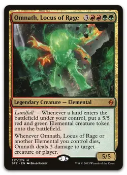 Omnath, Locus of Rage #217 (NM) Battle for Zendikar BFZ Magic MTG - Image 1