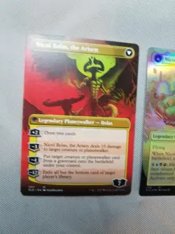 MTG Nicol Bolas The Ravager Secret Lair Foil & Non Foil Thick Stock 2 Cards NM + - Image 3