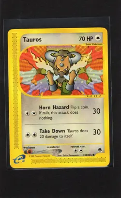 Tauros 133/165 Expedition Set 2002 Common Non Holo Collectible Pokemon Card NM - Image 1
