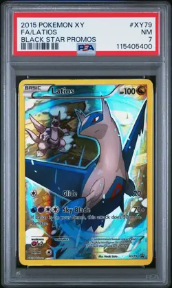 🔥 2015 Pokemon XY Black Star Promo Latios Full Art #XY79 PSA 7 - Image 1