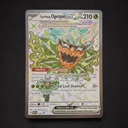 Pokemon Teal Mask Ogerpon ex Ultra Rare Holo 166 promo Scarlet & Violet - Image 1