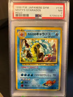 Misty's Gyarados PSA 7 HOLO Japanese Pokemon #130 - Image 1