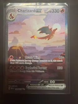 Pokemon TCG Charizard EX 199/165 Scarlet & Violet 151 English NM Condition - Image 1