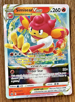 Pokemon TCG Crown Zenith Simisear VSTAR 023/159 Holo Ultra Rare - Image 1
